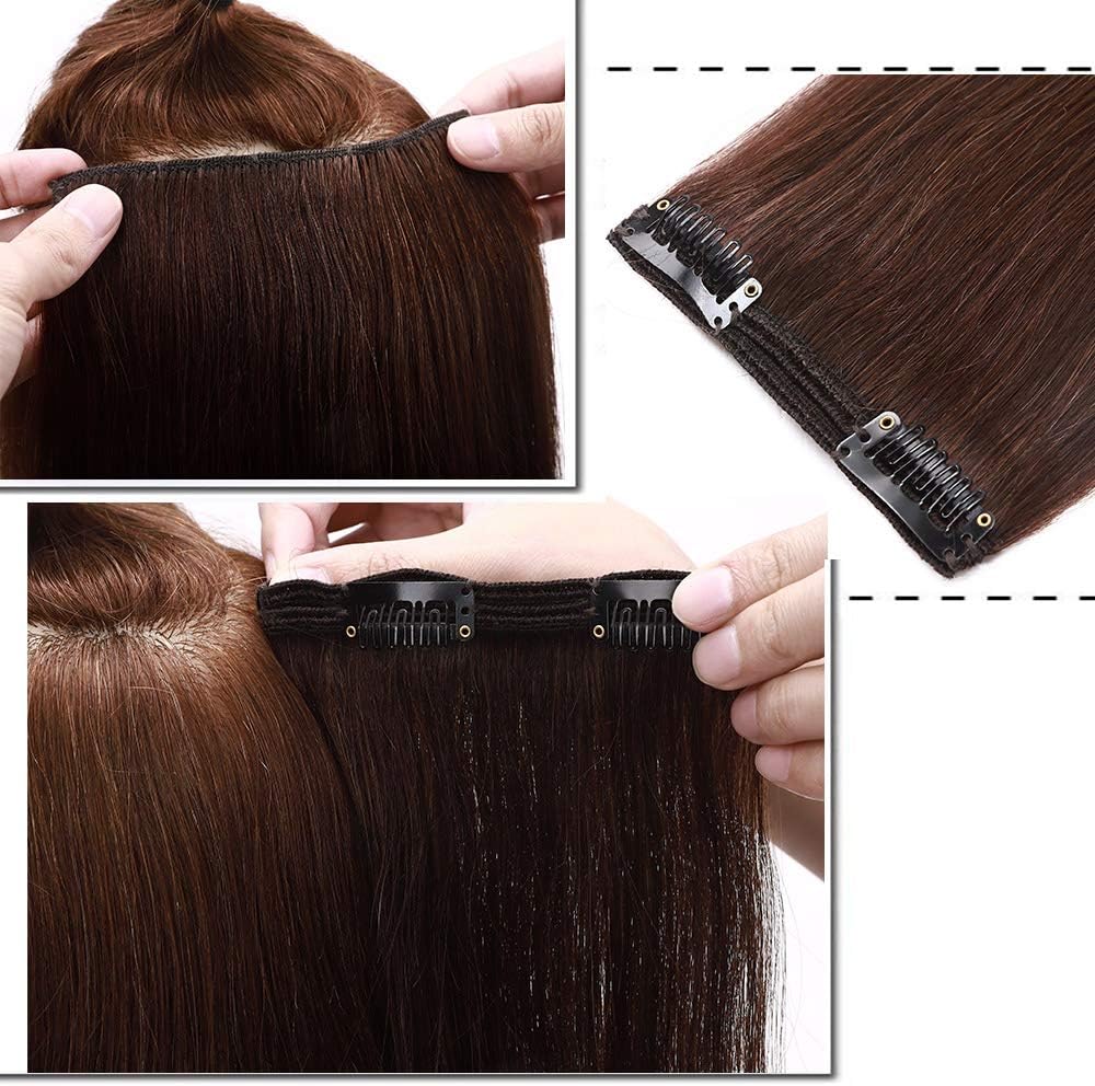 Thumbnail 6 de SEGO Extension Clip Capelli Veri Castano – 8 Fasce Remy 100% lisci naturali, 35 cm, 120 g