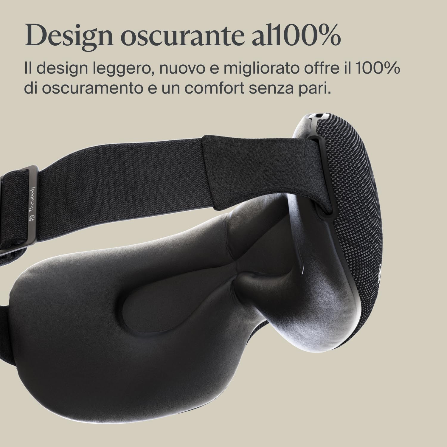 Detalle de Therabody SmartGoggles 2.0 – maschera oculare riscaldante con massaggio e modalità per dormire