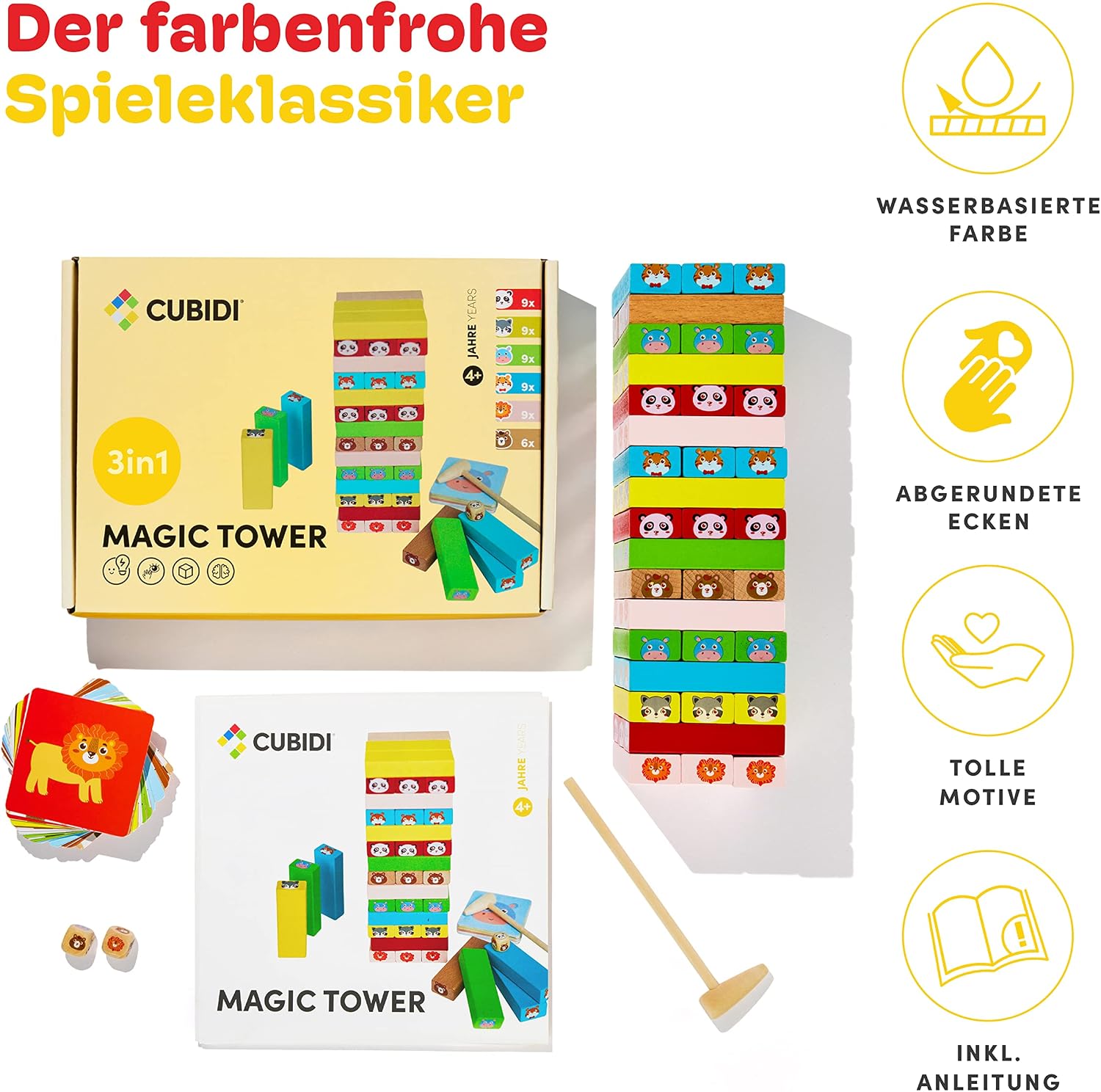 Detalle 2 de Holz Stapelturm für Kinder ab 3