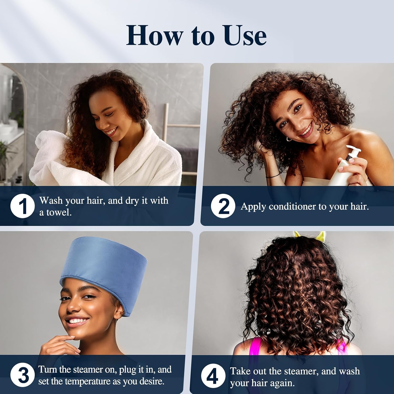 Thumbnail 6 de AOPOW Hair Steamer Cap for Deep Conditioning