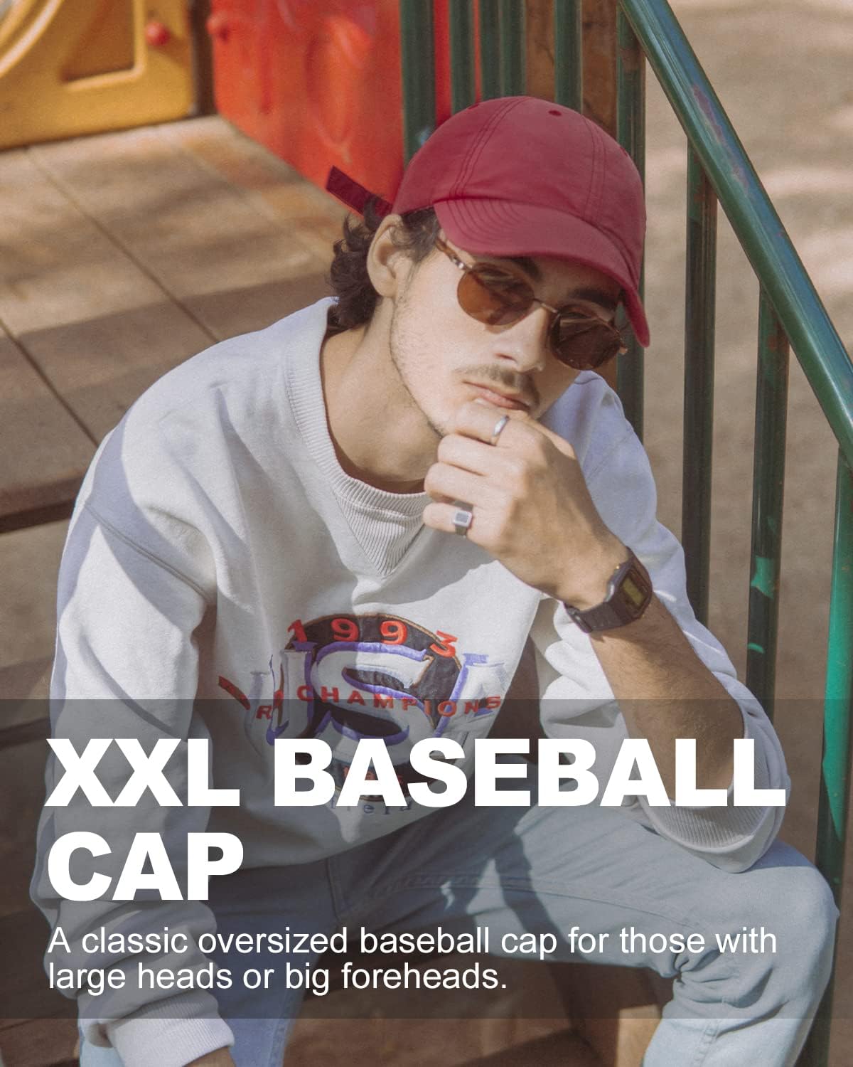 Detalle de Zylioo XL/XXL Baseball Caps for Large Heads – Oversize running & sports cap