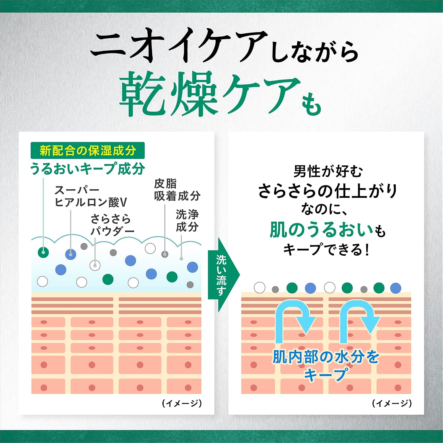 Detalle de エージーデオ24メン 薬用メンズボディクレンズ モイスト(ノンメントール)490mL