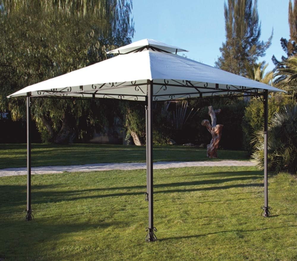 Detalle de Top Toile de Couverture 3x3 m pour tonnelle de Rechange – Écru avec Airvent