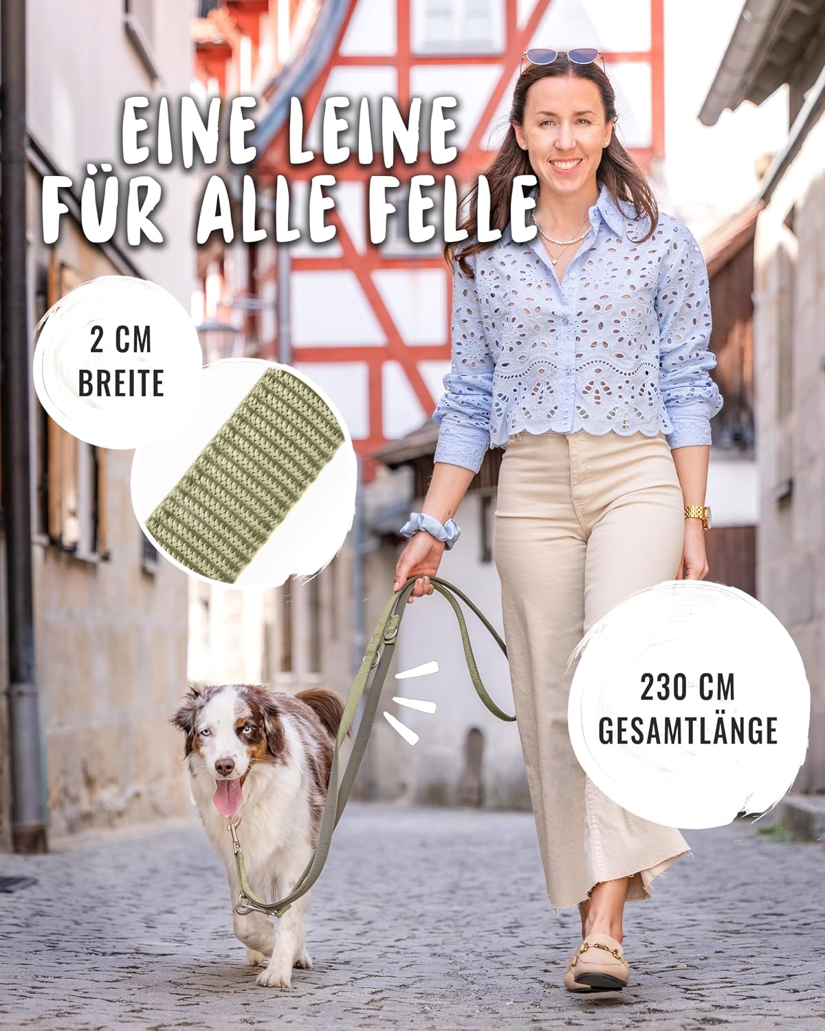 Detalle 1 de Rudelkönig Führleine Bella 2,30 m 🐕