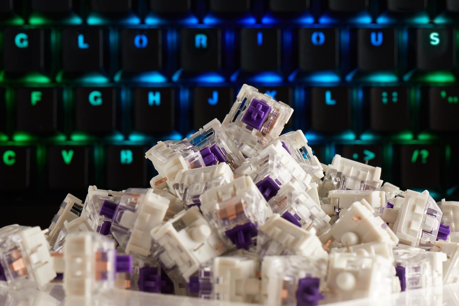 Thumbnail 4 de GLORIOUS Gaming 120 switches Kailh Purple — tactile, réactifs et polyvalents pour clavier mécanique