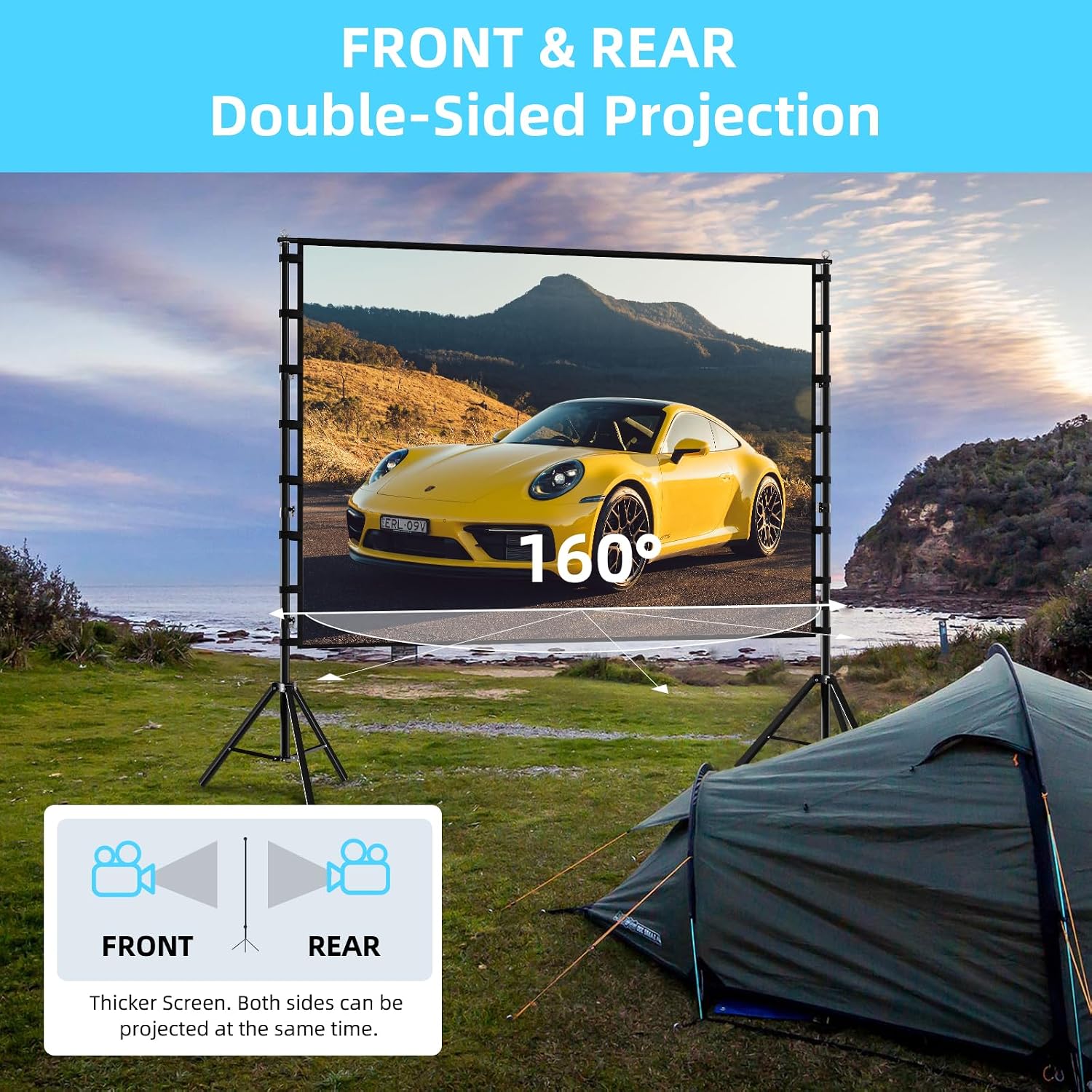 Detalle 2 de TOWOND 180 inch projector screen for outdoors