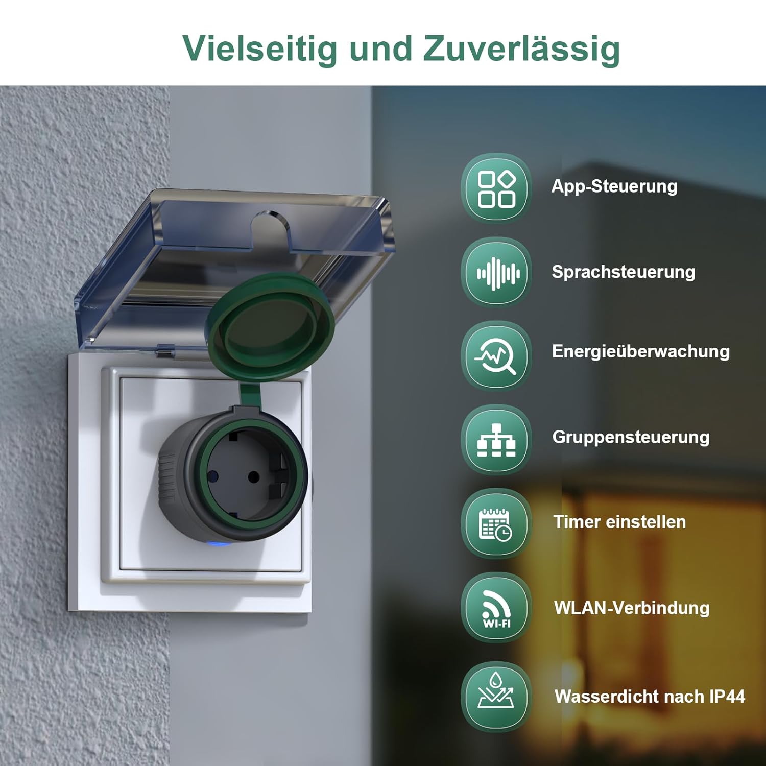 Thumbnail 1 de Eightree WLAN-Outdoor-Steckdose IP44 mit Strommessung und Timer