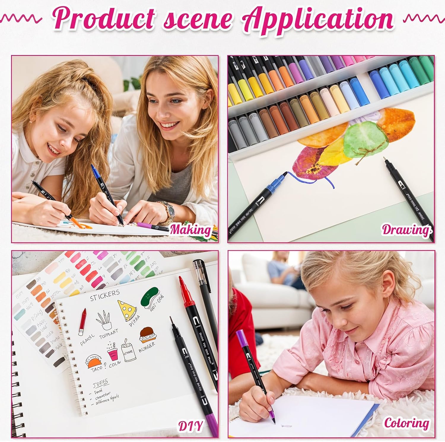 Thumbnail 4 de Thboxes Dual Brush Pen 48 Farben Filzstifte 🎨