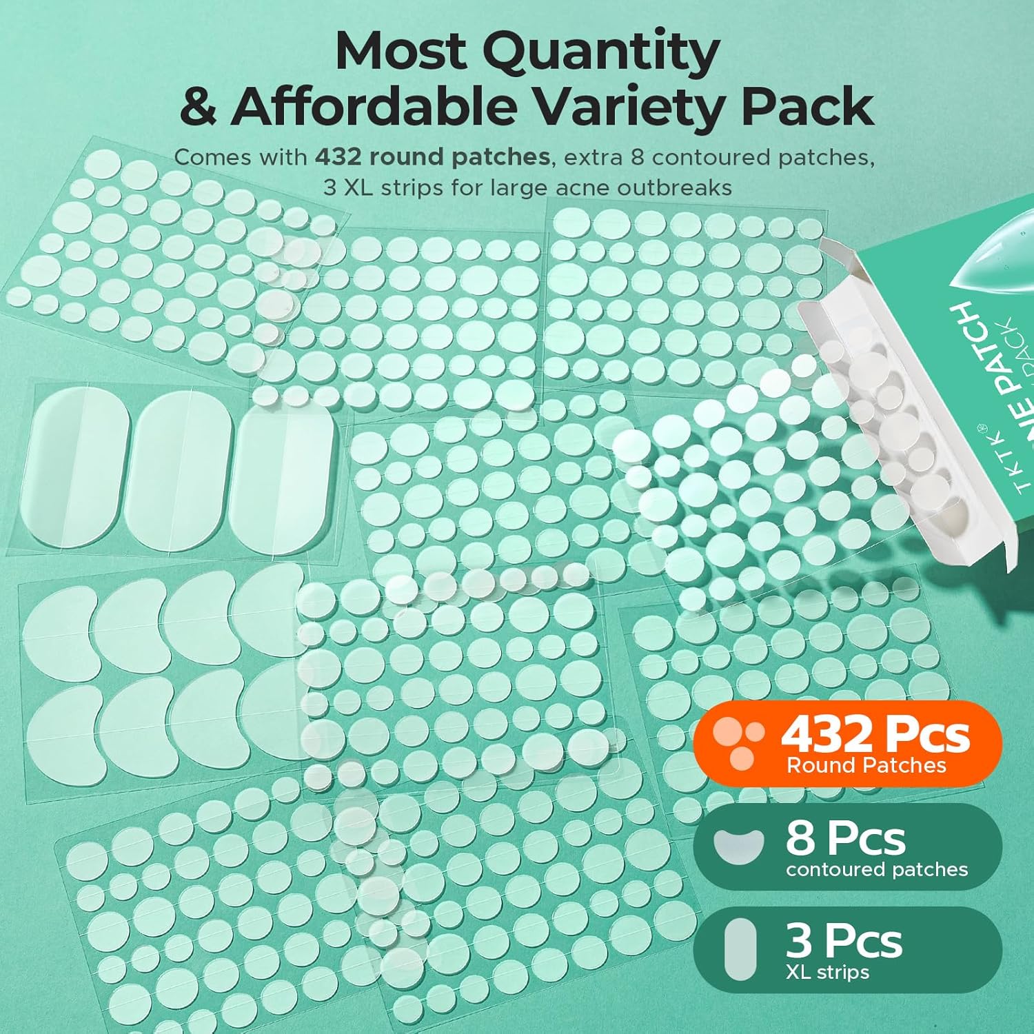 Thumbnail 1 de TKTK 443 Count Hydrocolloid Acne Patches for Face 🩹