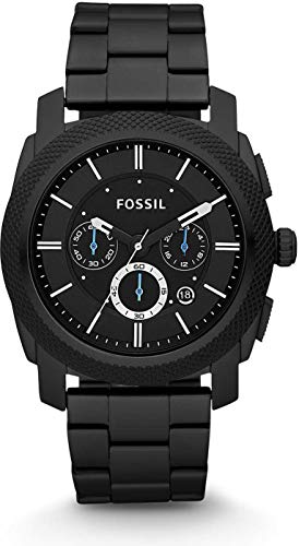 Detalle de Fossil Machine FS4552IE: Reloj cronógrafo de 45 mm en acero negro para hombre