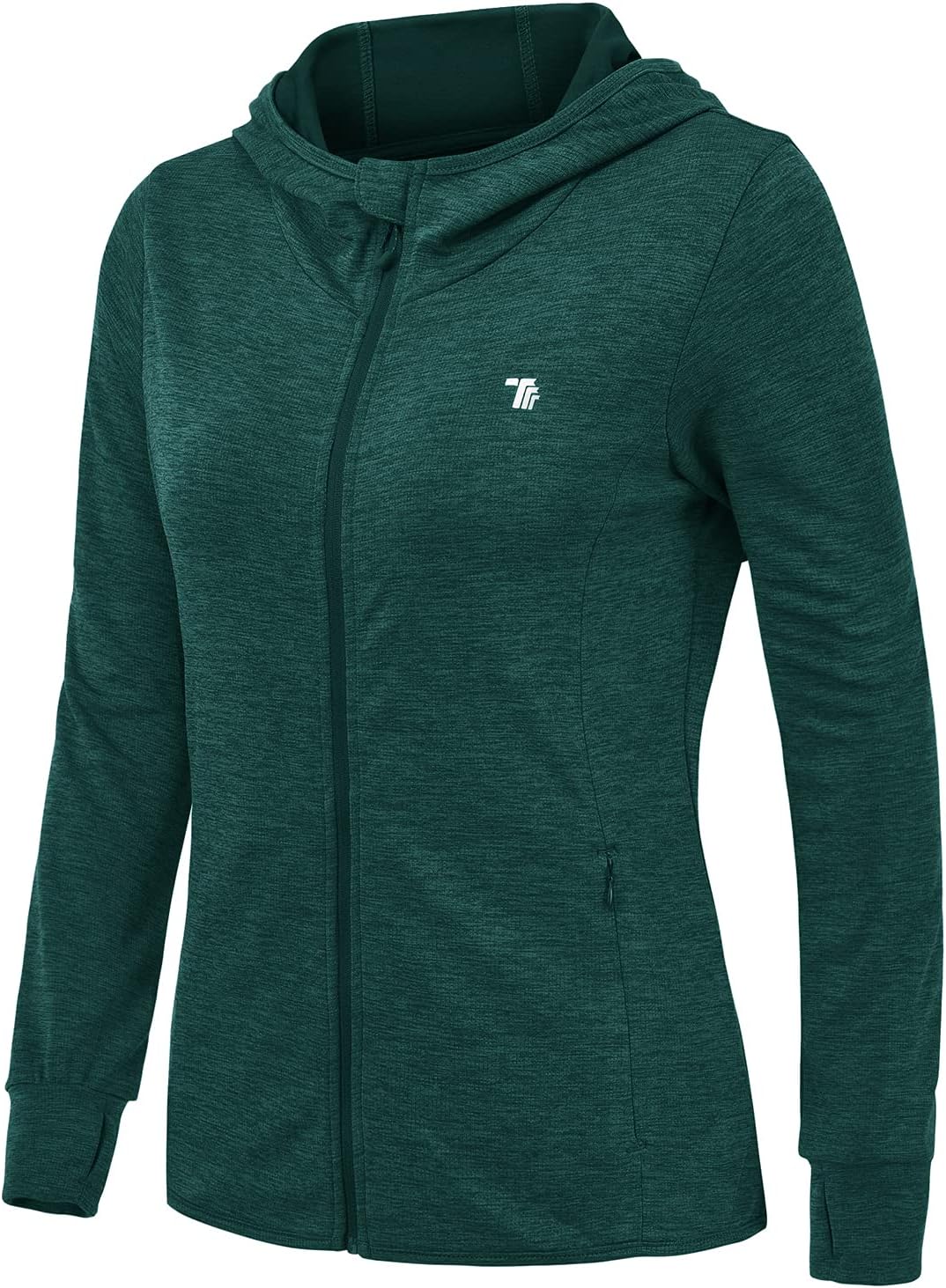 Thumbnail 6 de donhobo Women’s Running Jackets with Thumb Hole, UPF 50+ Quick-Dry Zip Hoodie Top