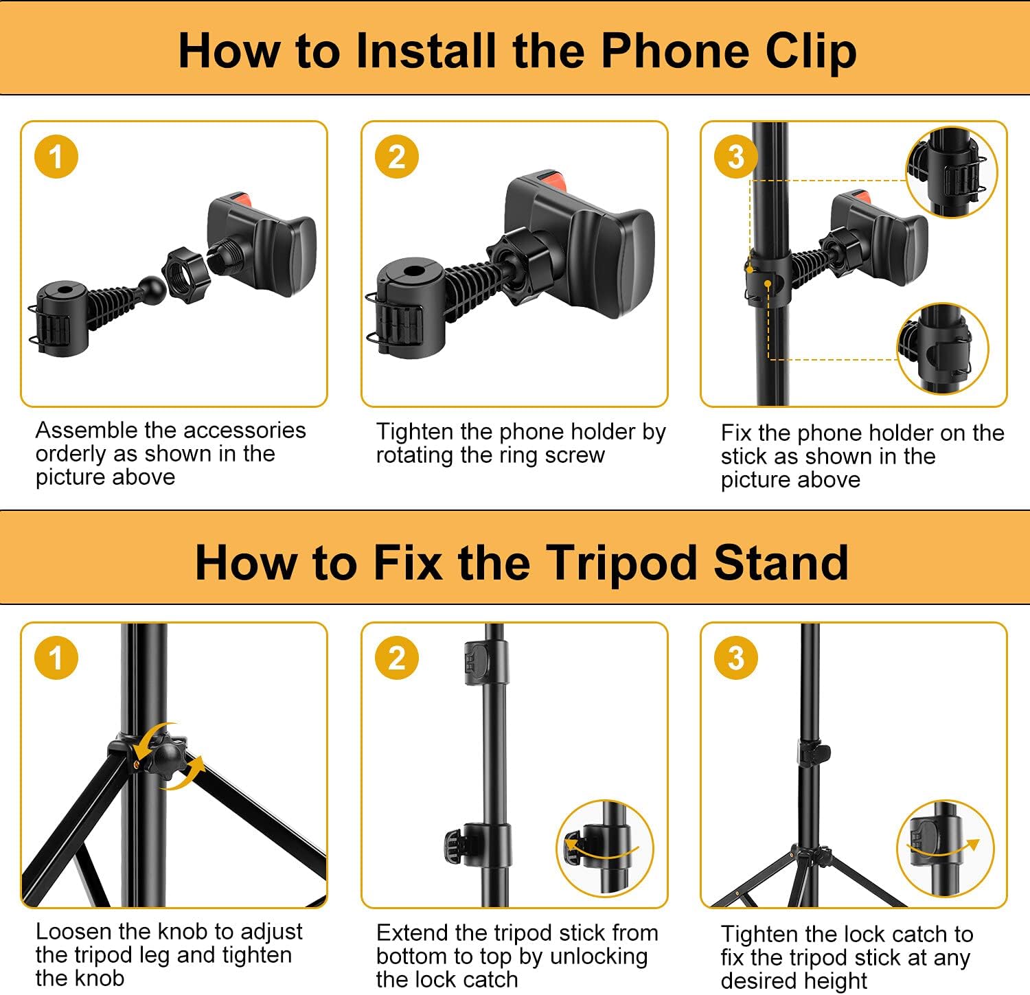 Thumbnail 3 de UPhitnis Aro de Luz 10" con Tripode y Control Remoto 💡