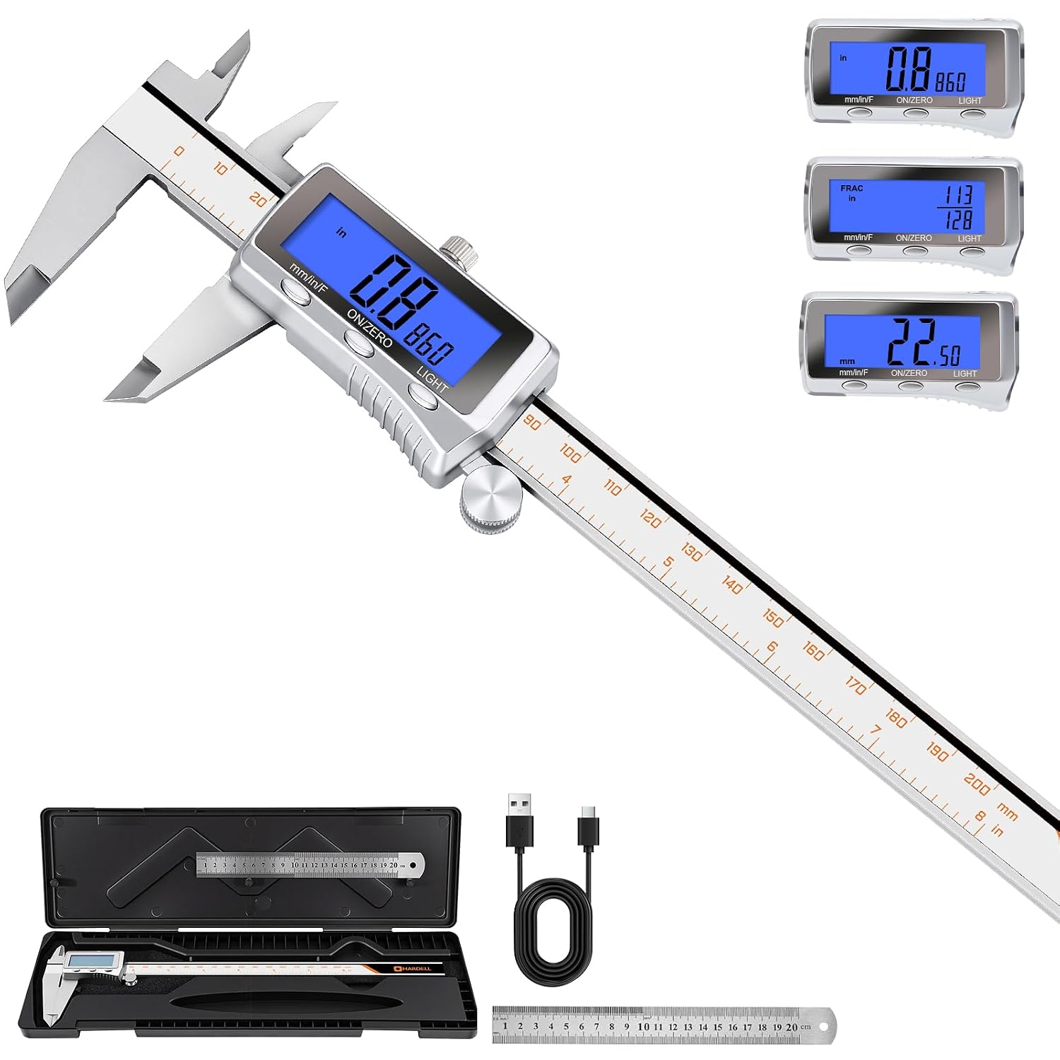Detalle de HARDELL Digital Caliper 8-Inch
