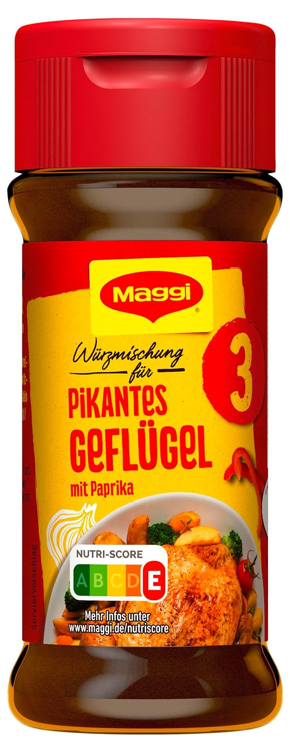 Detalle 2 de MAGGI Würzmischung 3 für pikantes Geflügel – Würzmittel im 8er Pack (8 x 65 g)