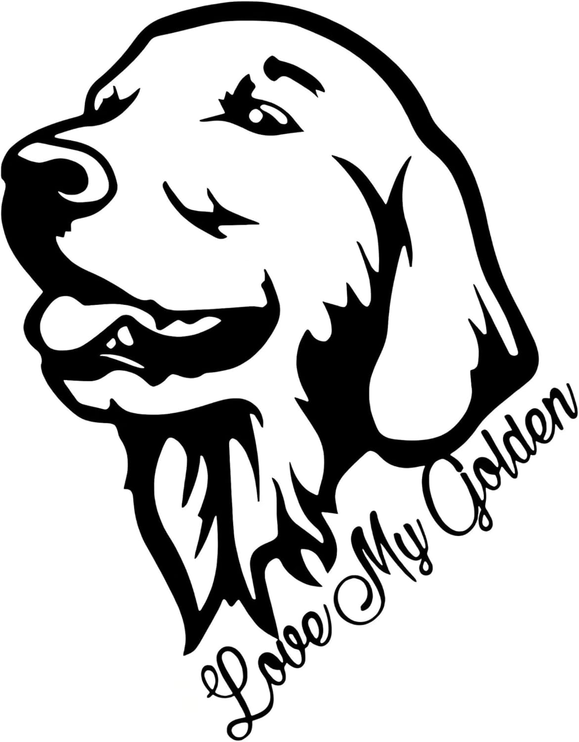 Thumbnail 3 de TIZIKJ Golden Retriever Auto-Aufkleber 25 cm