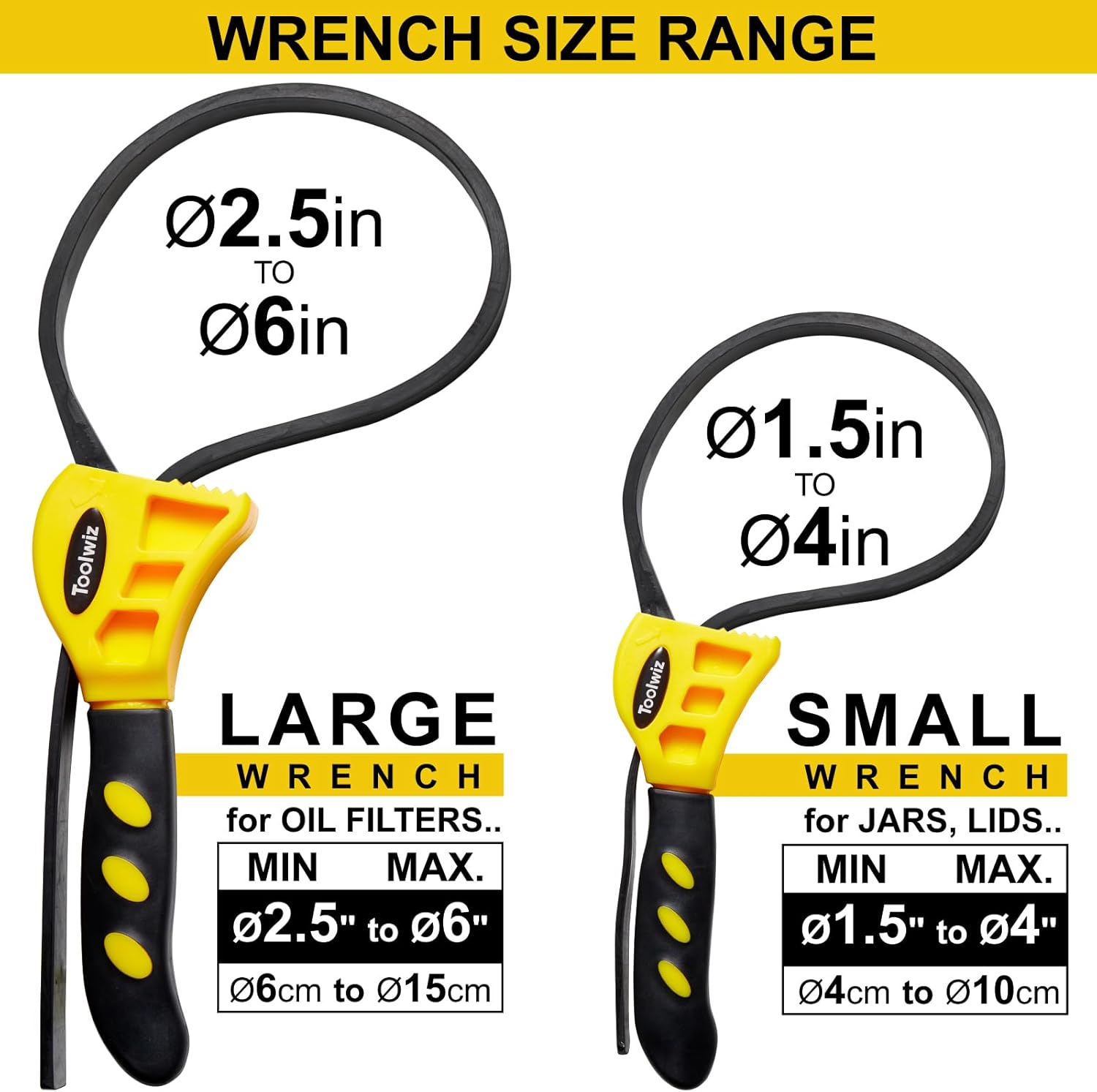 Detalle 2 de Toolwiz Rubber Strap Wrench Set 2‑pack