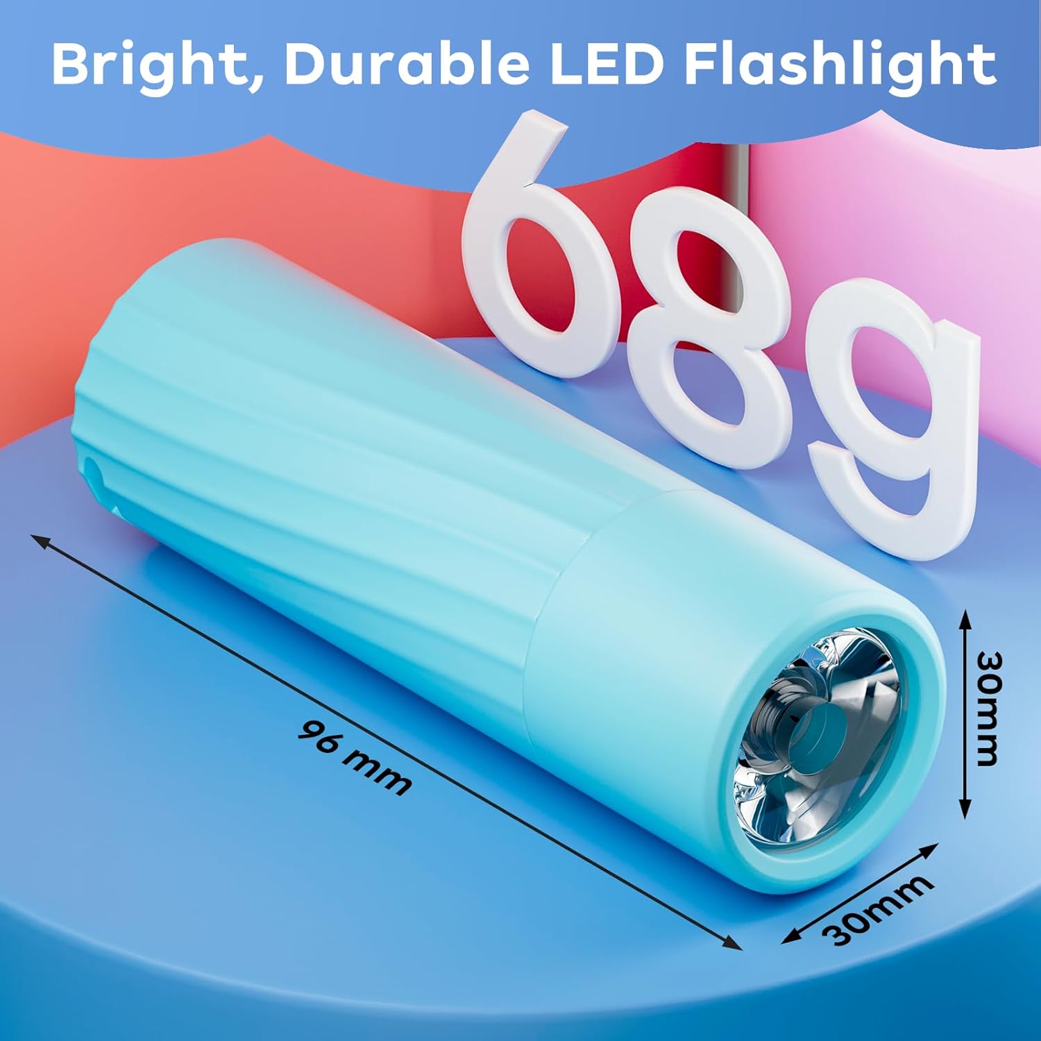 Thumbnail 3 de GEARLITE Mini LED Taschenlampe im 6er-Set für Kinder (IP65, 18× AAA Batterien, Lanyard)