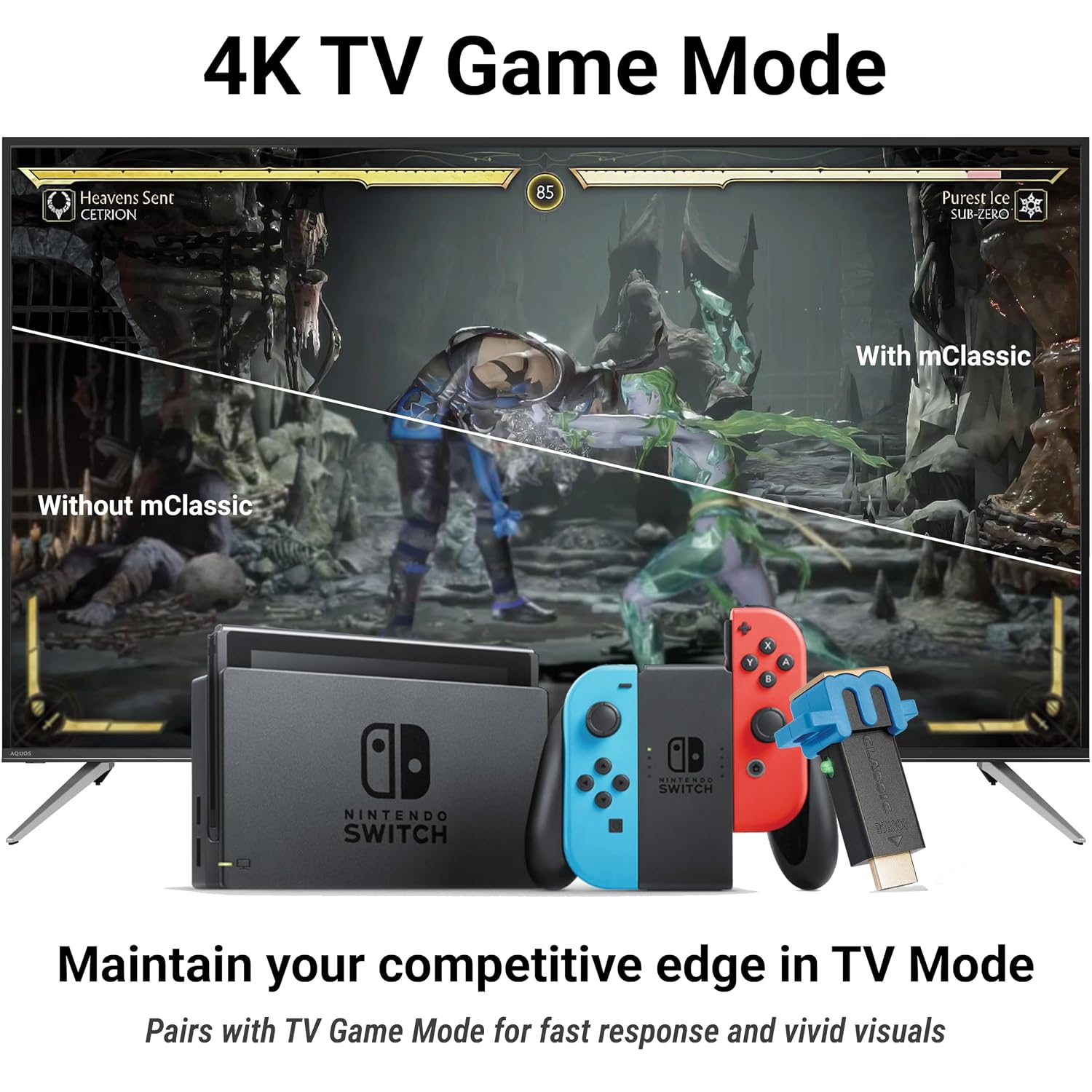 Detalle de Marseille mClassic Switch Edition: Restore Image Quality on 1440p/60hz for Nintendo Switch