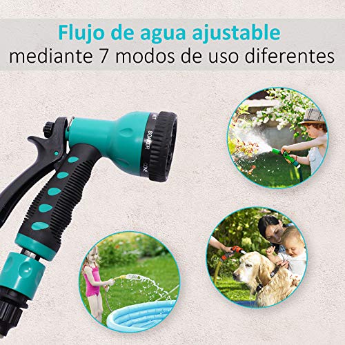 Detalle 2 de DURHAND Carrete retráctil 10 m, 7 modos