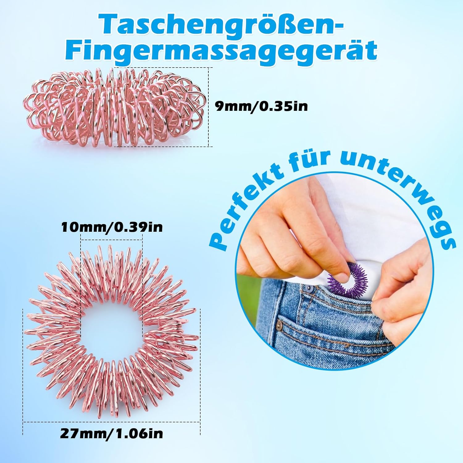 Thumbnail 2 de YANGTSUNG Akupressur-Ring Set (24 Stück) – Fingermassageringe für Stressabbau & Durchblutung