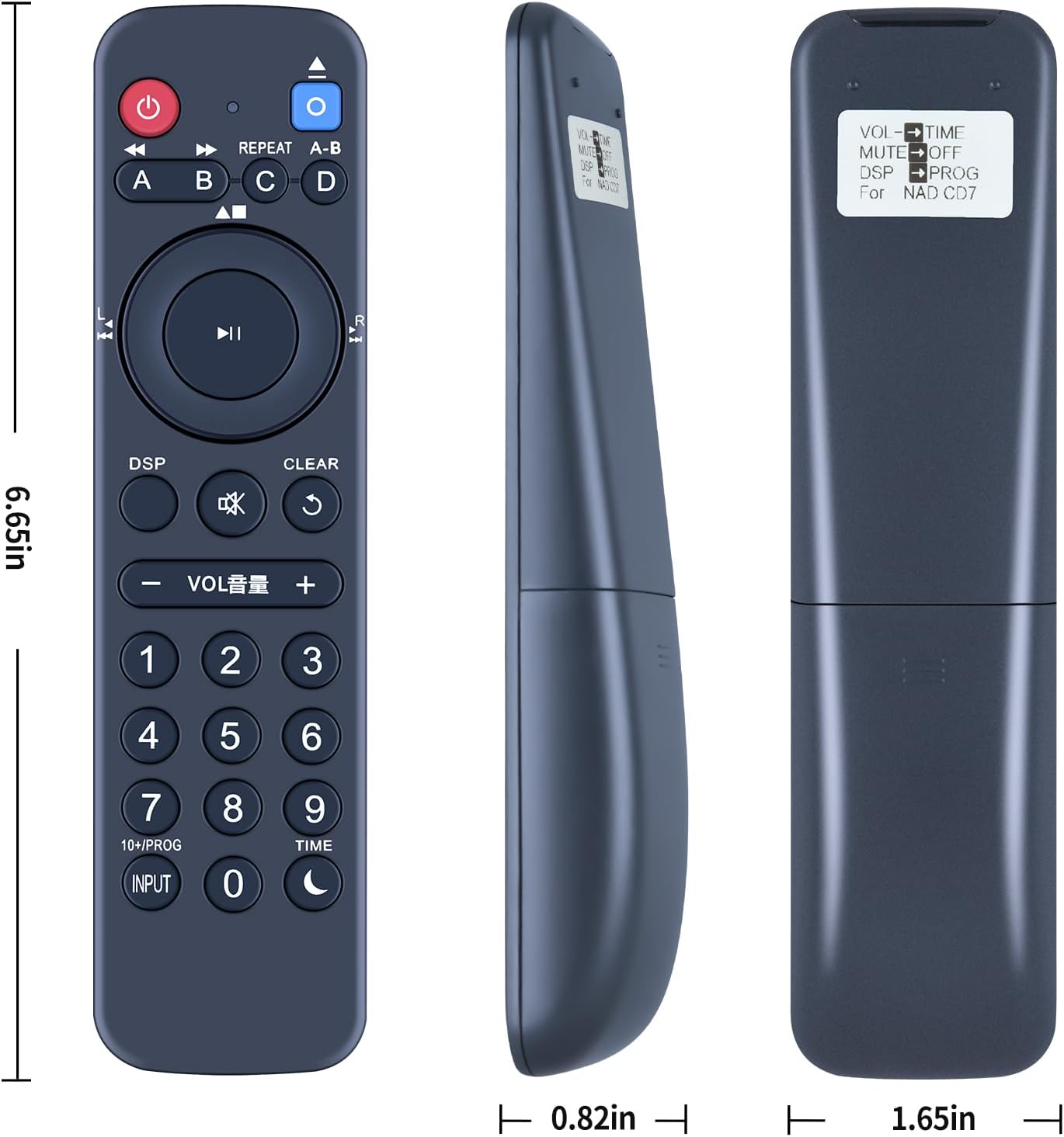 Detalle de TCNOUMT Replacement Remote Control for NAD CD 7 / C-516BEE / C-515BEE CD Players