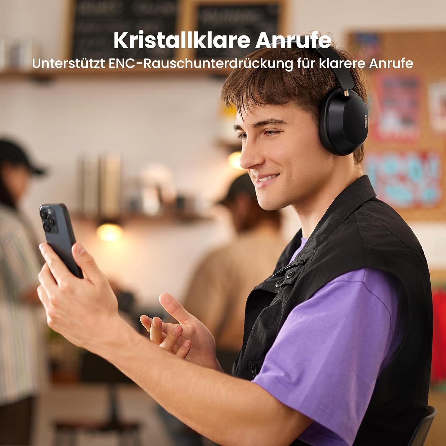 Detalle 1 de UGREEN HiTune Max5c Kopfhörer mit ANC, 75 h Akku