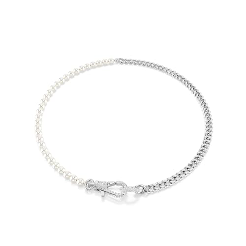 Detalle de Swarovski Dextera Collar pavé con perla blanca 💍