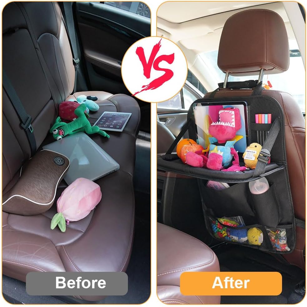 Thumbnail 4 de URAQT Car Seat Organizer 2 PCS — Back Seat Organisers with Folding Tray and Tablet Holder