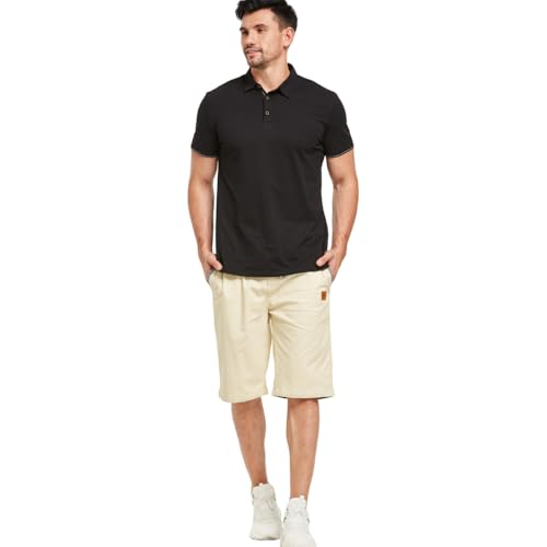 Thumbnail 4 de ZOXOZ Pantalón Corto Hombre Algodón Verano con Cordón y Bolsillos, Caqui L