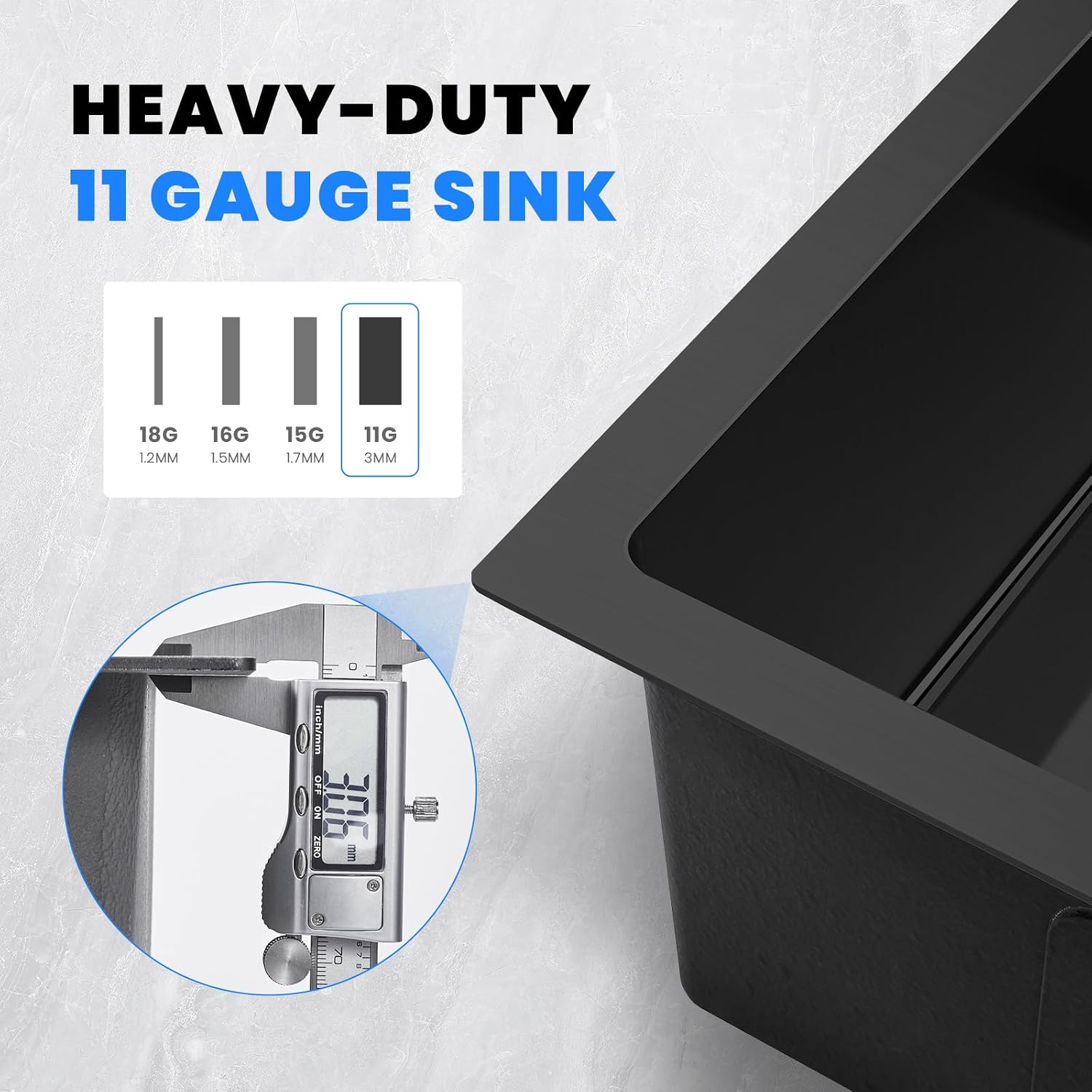 Detalle de POPFLY Kitchen Sink 25-inch