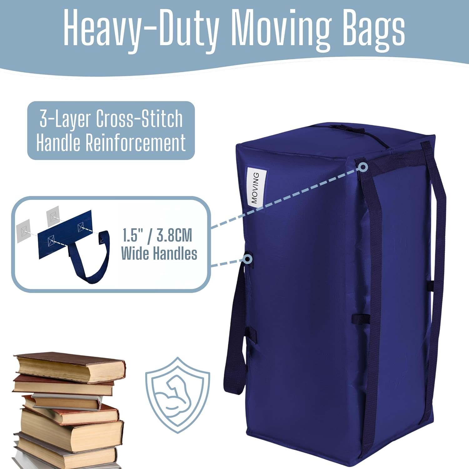 Thumbnail 1 de VENO 8-Pack Heavy-Duty Moving Bags (Backpack Straps) for Dorms, Storage & Relocation