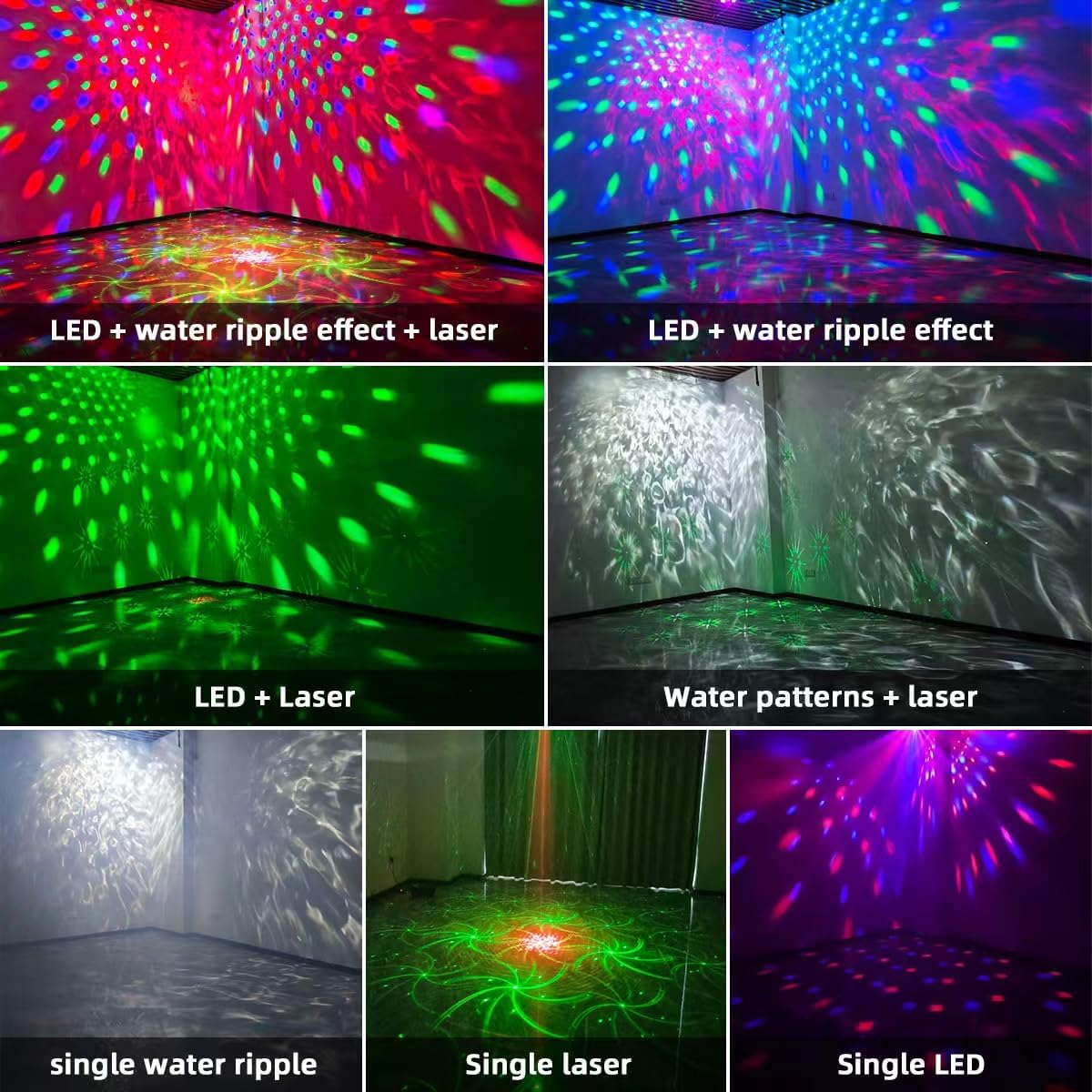 Thumbnail 1 de Mslitely M-US-JZT 4-in-1 Disco Party Light with Lasers and Remote
