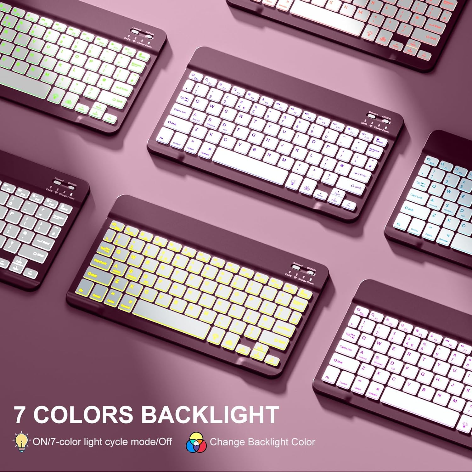 Thumbnail 5 de Vobafe iPad Air 11-inch keyboard case 7‑colour backlight