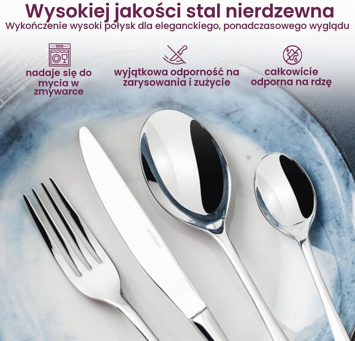Detalle de Sambonet Linear 52513-83 – zestaw sztućców ze stali nierdzewnej 18/10, 36 sztuk