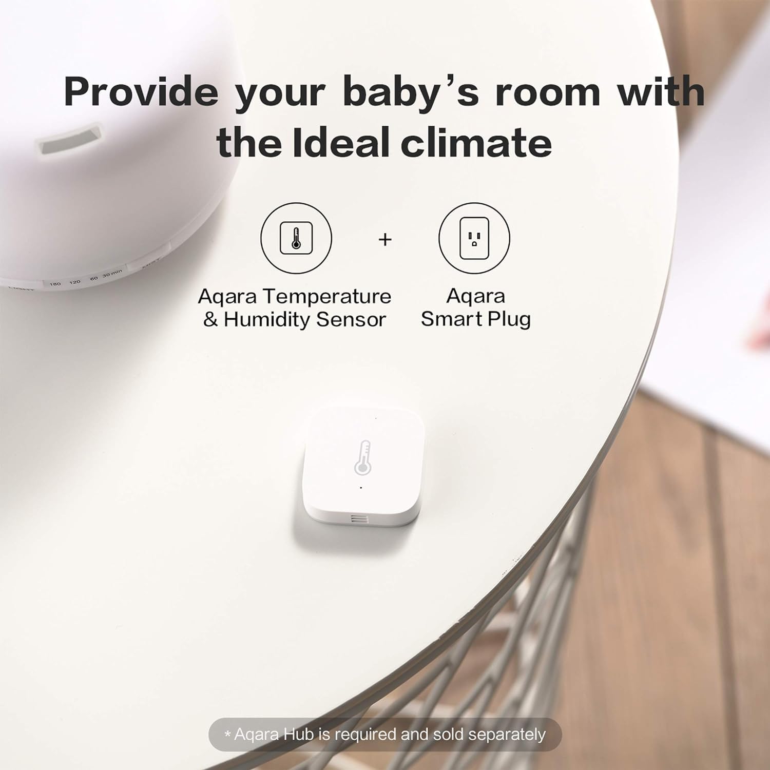 Thumbnail 5 de Aqara Zigbee Temperatursensor & Hygrometer (Luftfeuchte), 3er-Set – für Apple HomeKit und Alexa