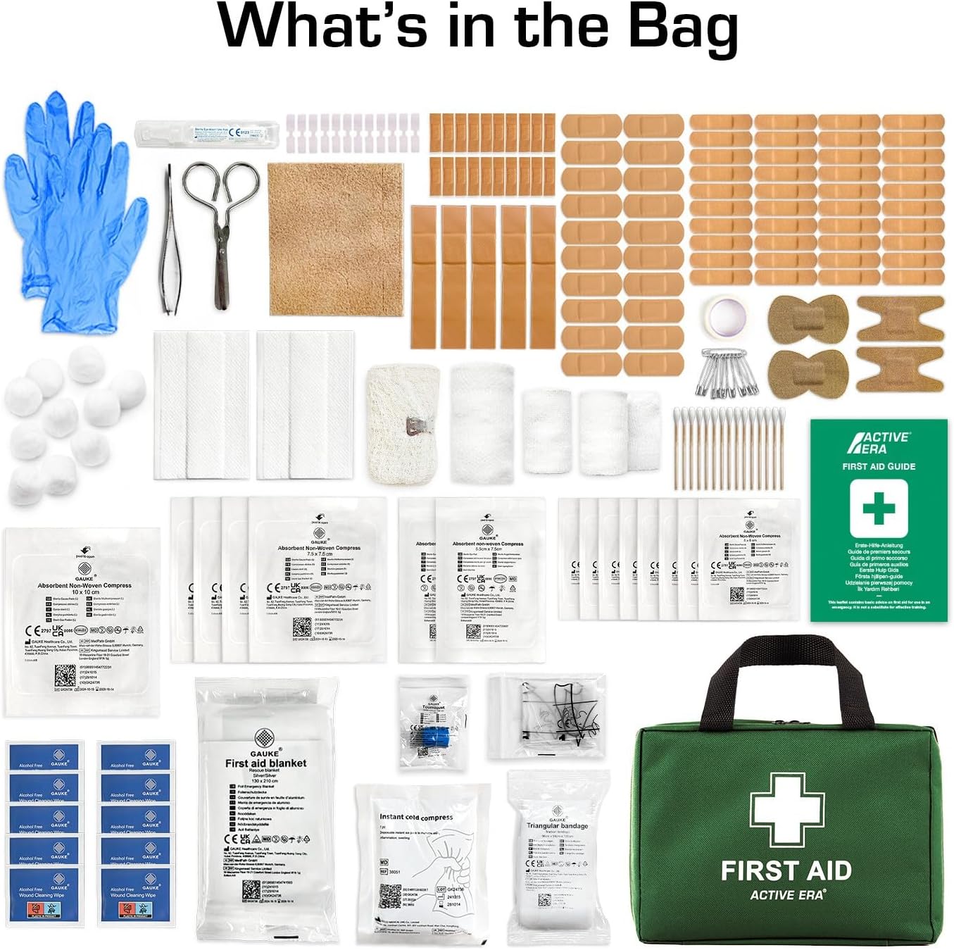Detalle de 180 Piece Premium First Aid Kit Bag – Comprehensive 180-item medical kit with eyewash, ice packs and emergency blanket