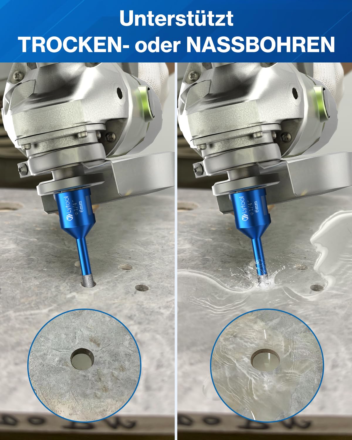 Detalle 2 de Diamant Fliesenbohrer 6 mm für M14