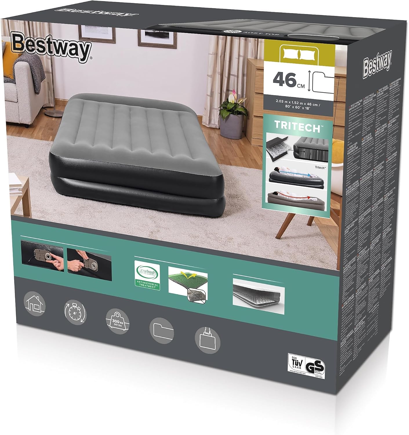 Thumbnail 2 de Bestway 67403EU Materasso matrimoniale gonfiabile