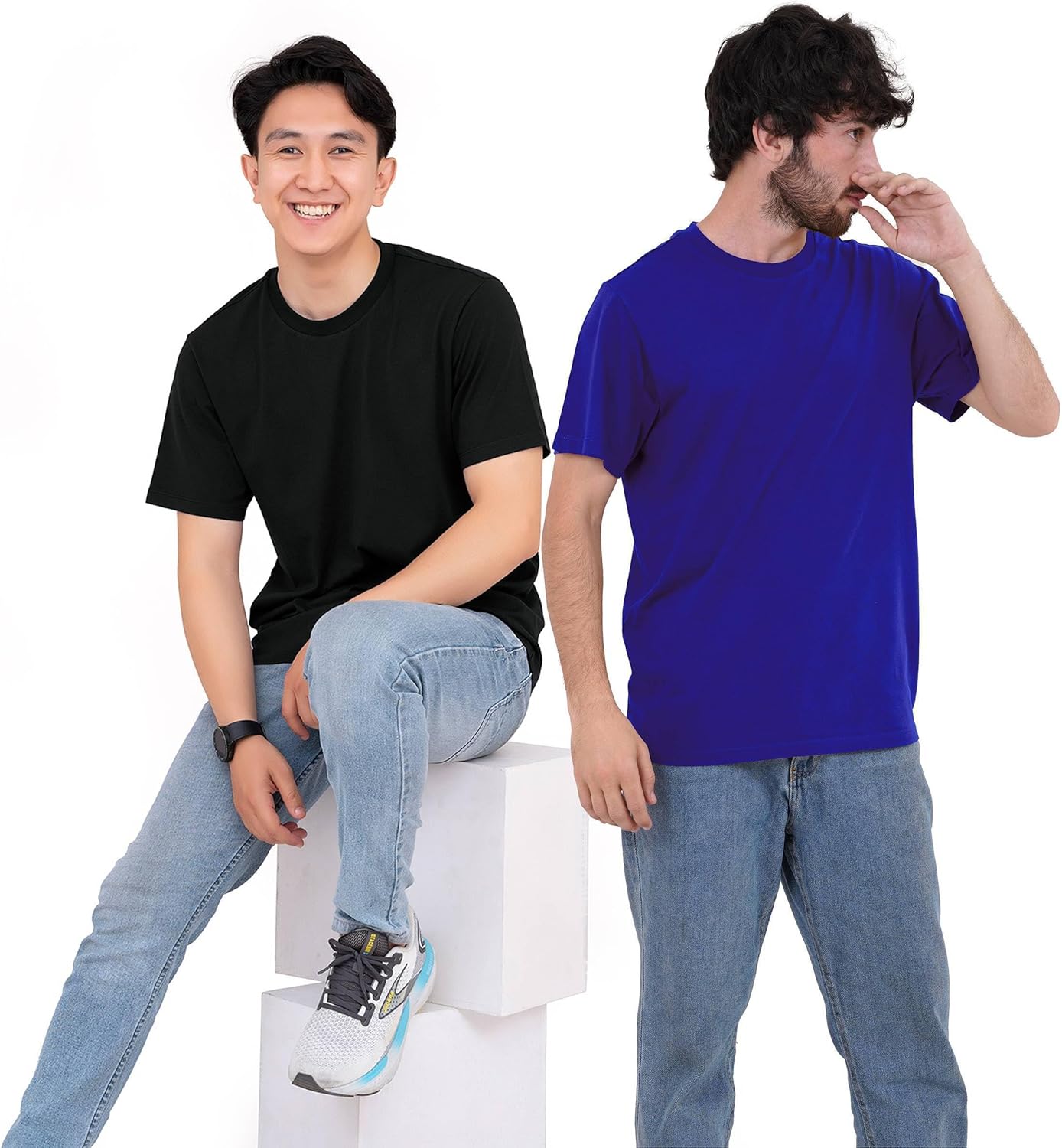 Thumbnail 3 de 6er Pack Herren T-Shirts aus 100% Baumwolle von SoftSpun – Rundhals Multipack