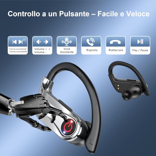 Thumbnail 7 de VNMN 2026 Cuffie Bluetooth 6.1 Sport: audio Hi‑Fi, ANC ENC e 120h di autonomia