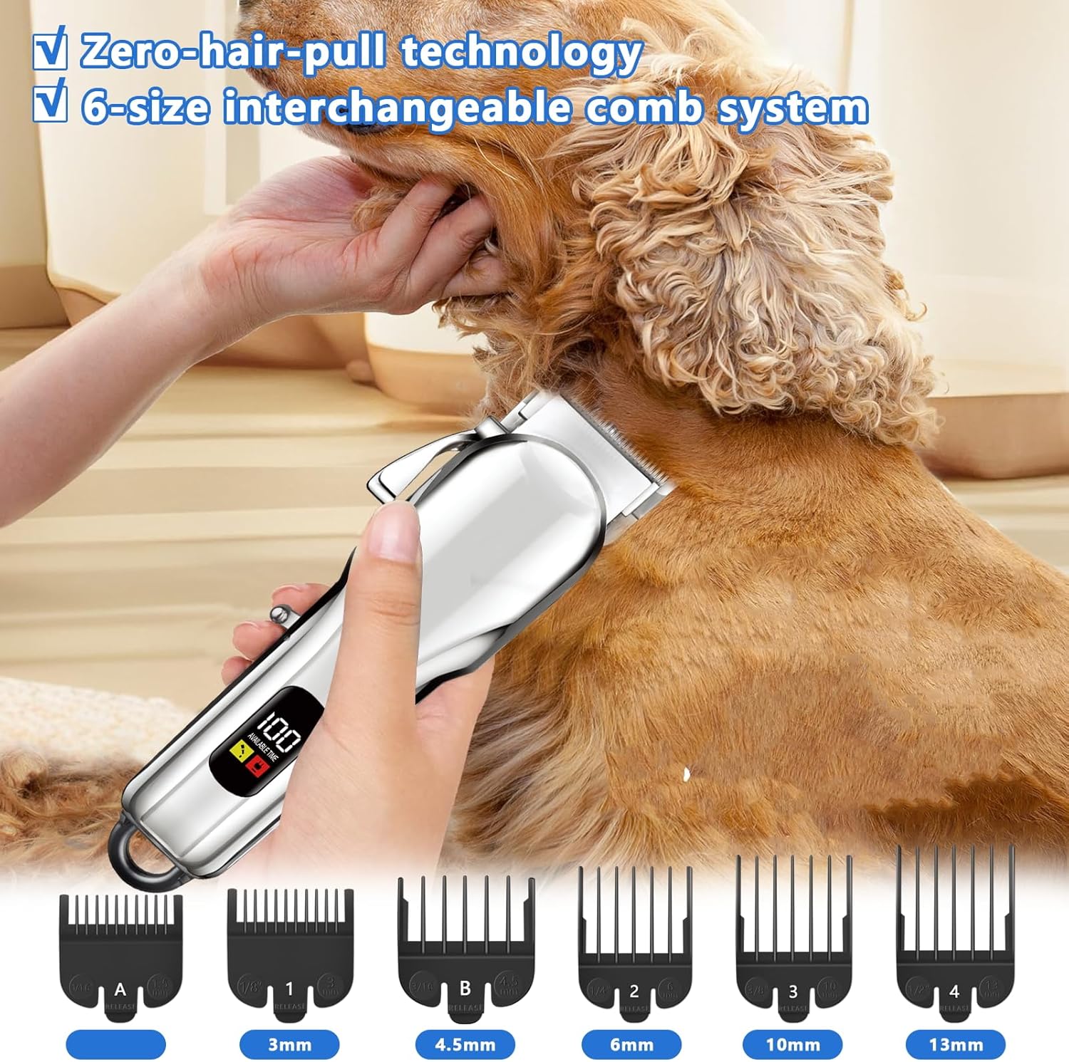 Detalle 2 de Emwel Professional Dog Clippers 120 min