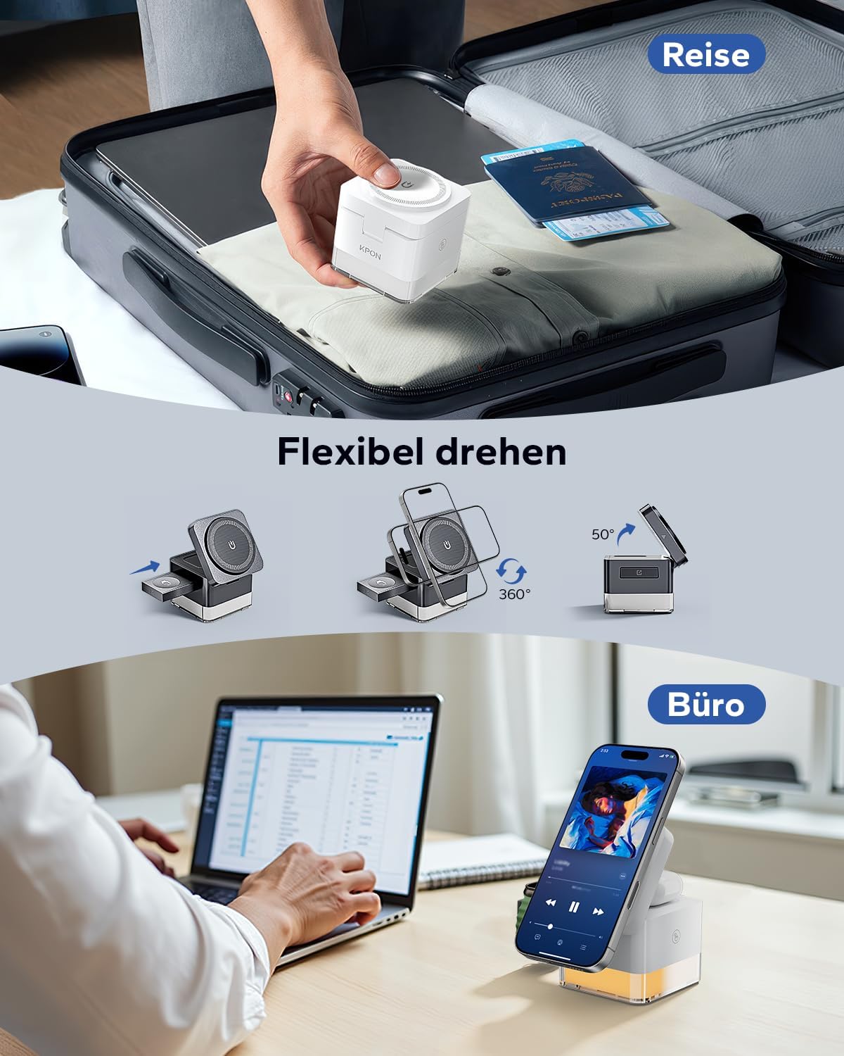 Thumbnail 3 de KPON 3-in-1 Ladestation für iPhone und Watch