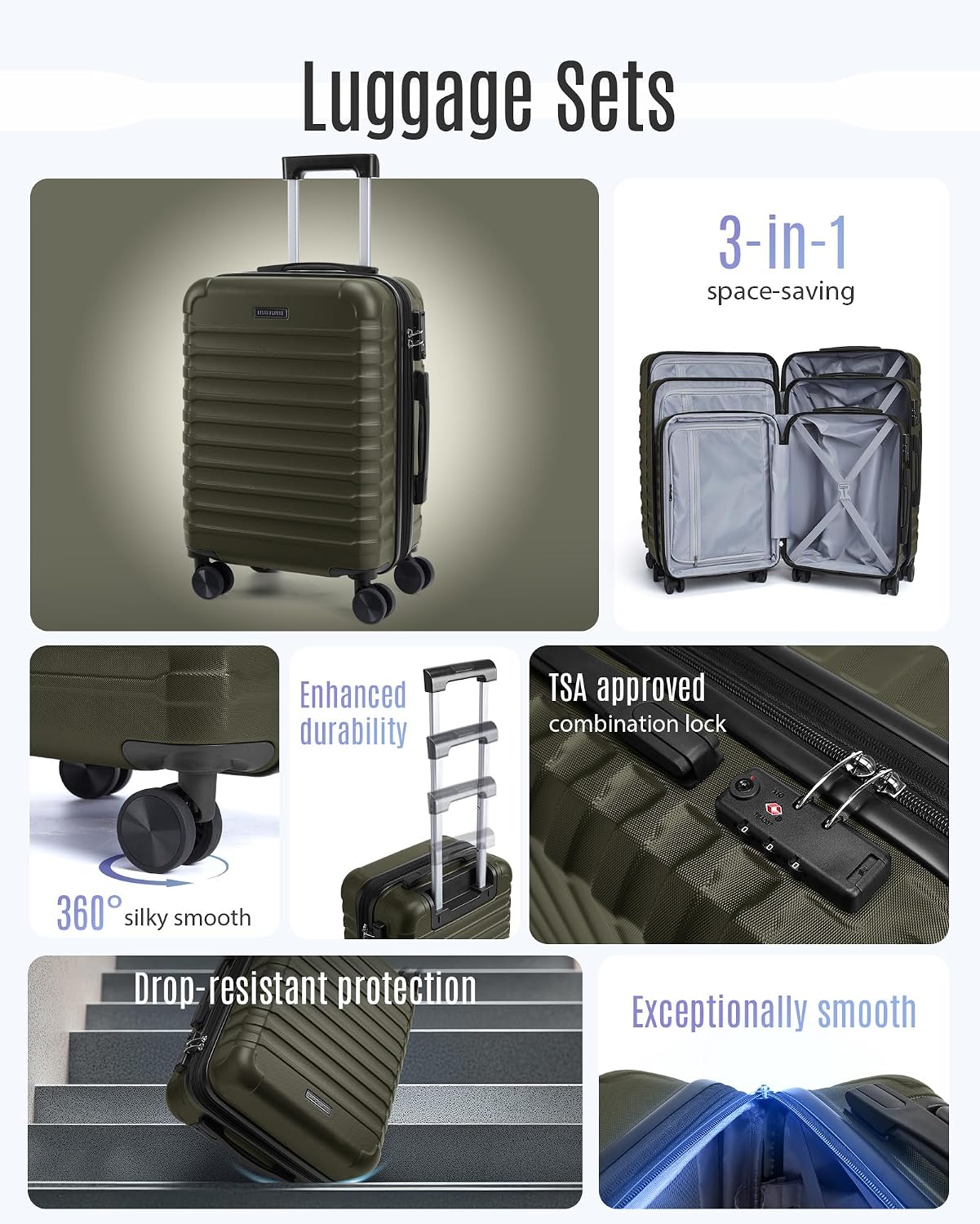 Detalle de LIGHT FLIGHT Luggage Set, 20-Inch