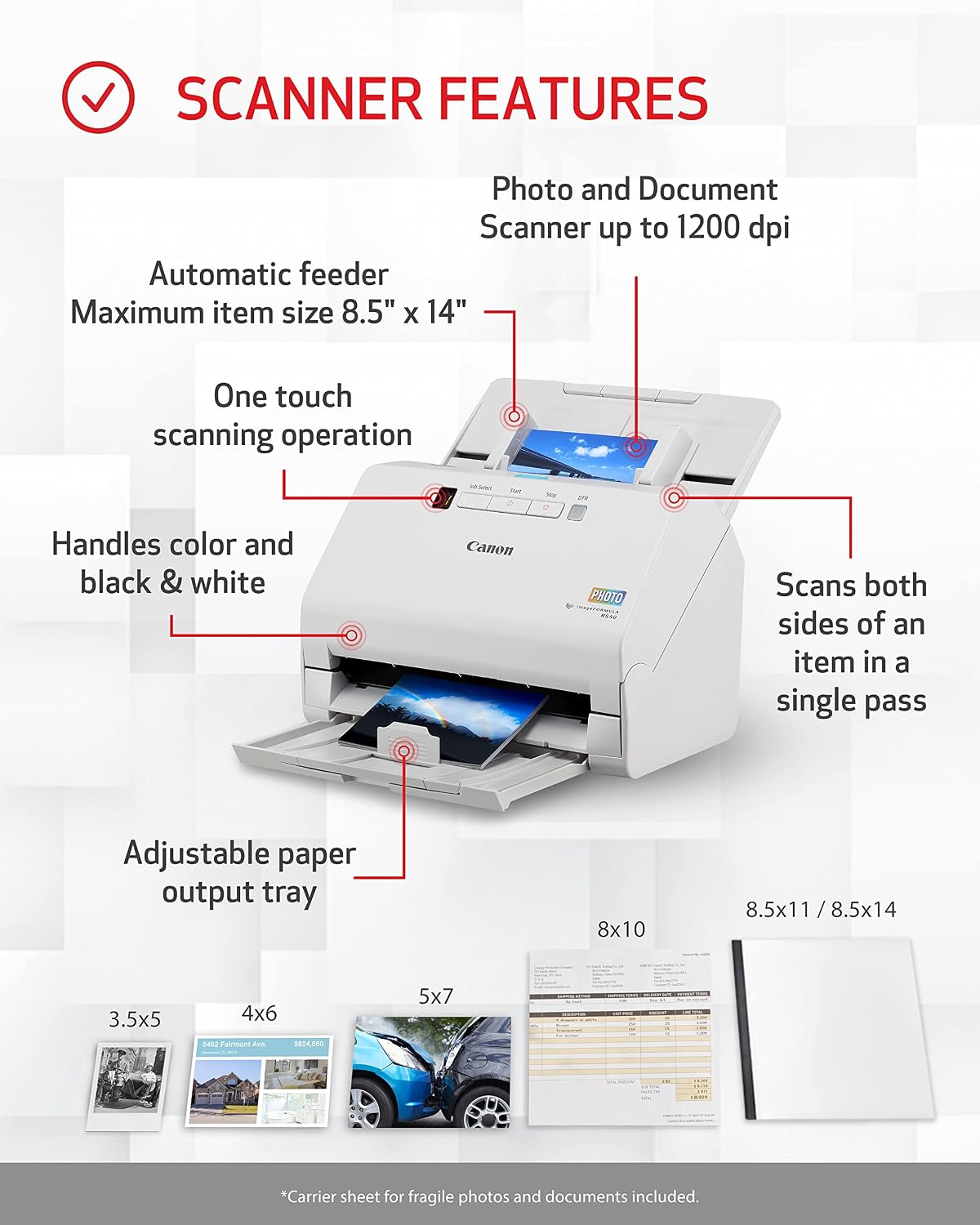 Detalle de Canon photo and document scanner RS40