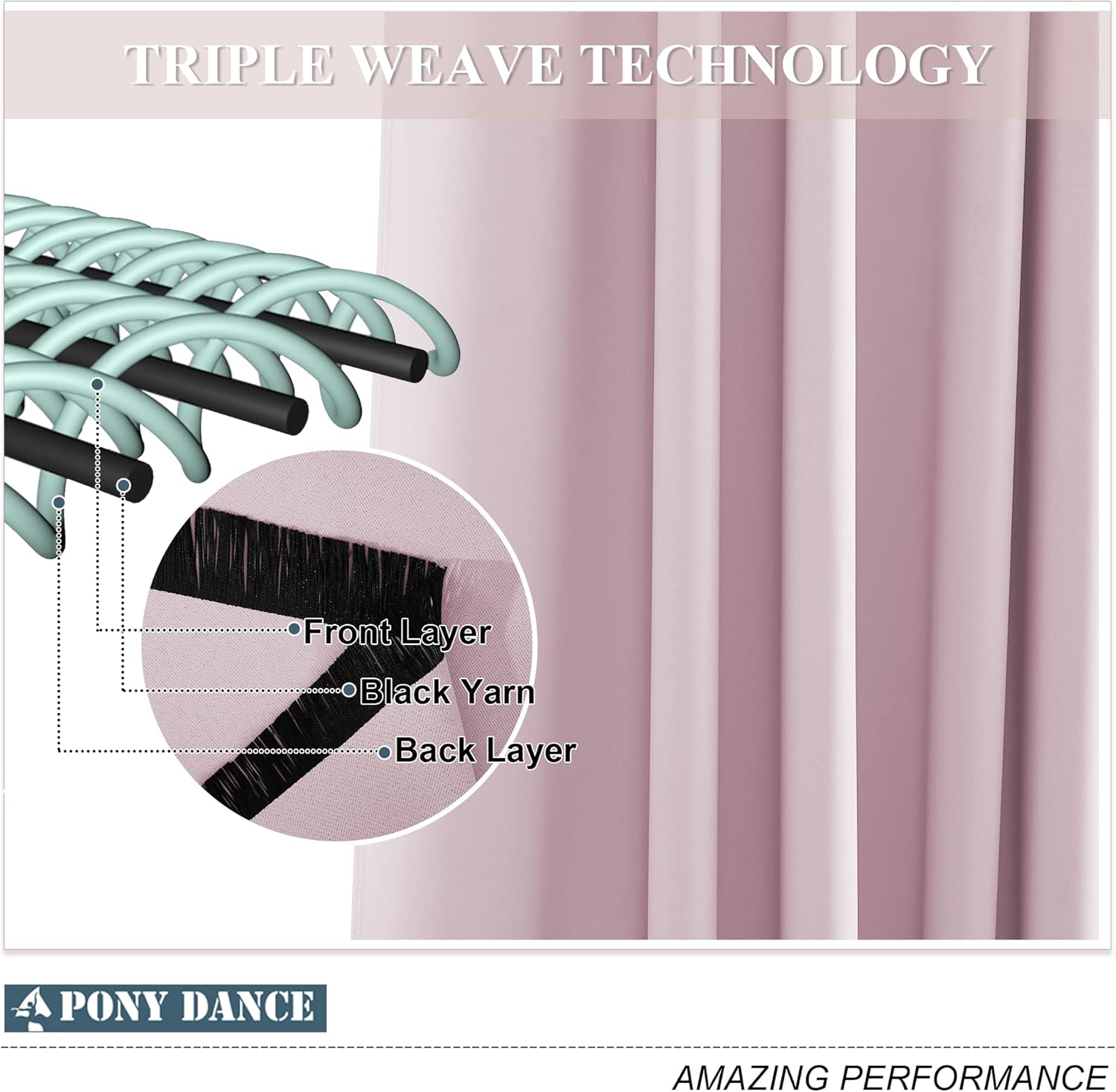 Detalle 1 de Ponydance Isolierter Vorhang 230 g/m²