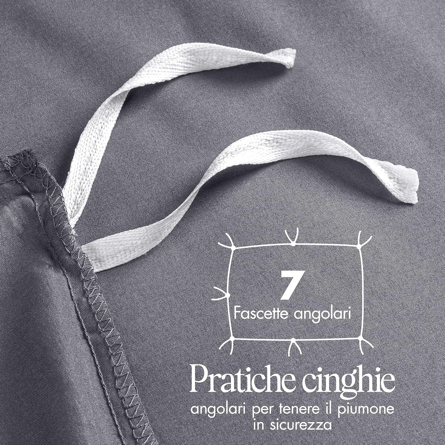 Detalle de Utopia Bedding set copripiumino 3 pezzi (una piazza e mezza) in microfibra 200x200 cm + federe 50x75 cm grigio