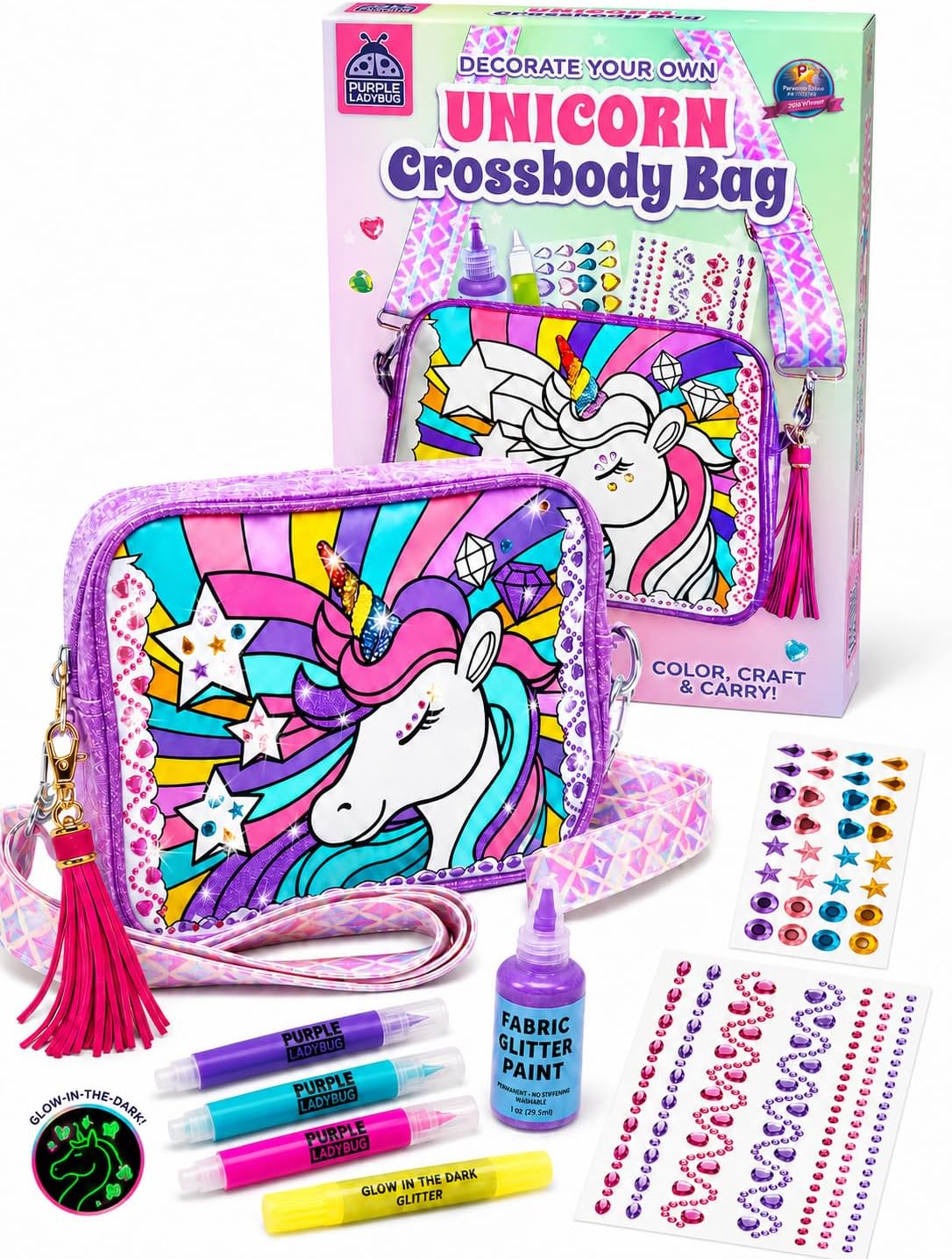 Detalle de Unicorn crossbody craft kit for kids