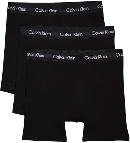 Detalle de Calvin Klein Herren 3er Pack Boxershorts Briefs Boxer Brief Stretch – Schwarz, L