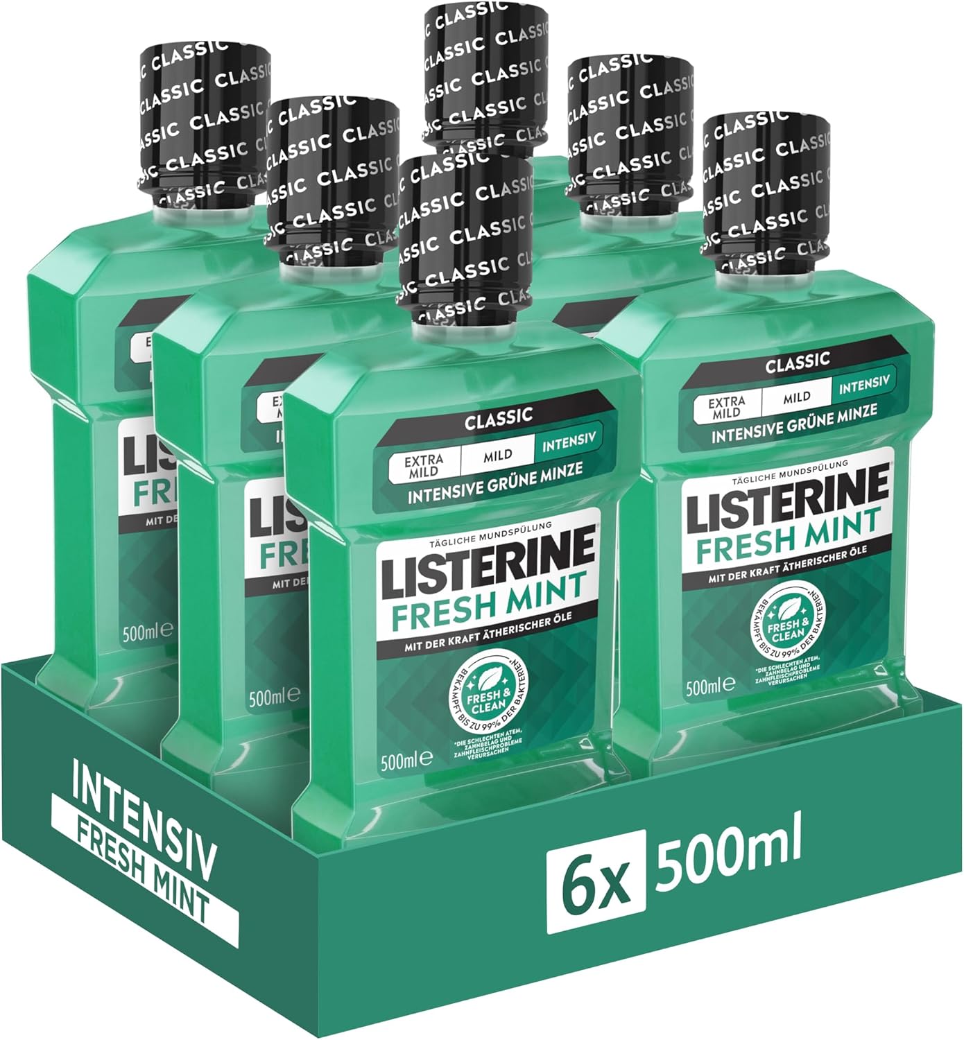Thumbnail 6 de Listerine Fresh Mint Mundspülung 4 x 750 ml – antibakteriell für frischen Atem