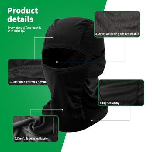 Detalle de LONGKING Passamontagna antivento traspirante unisex con protezione UV
